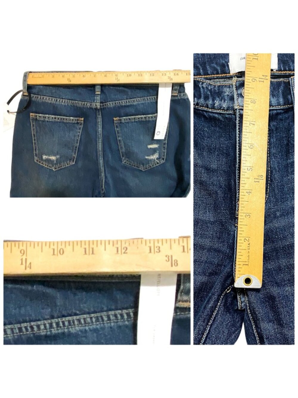 Current/Elliott The Repaired Fling Distressed Crop Jeans size 26, New with Tag - Picture 15 of 16